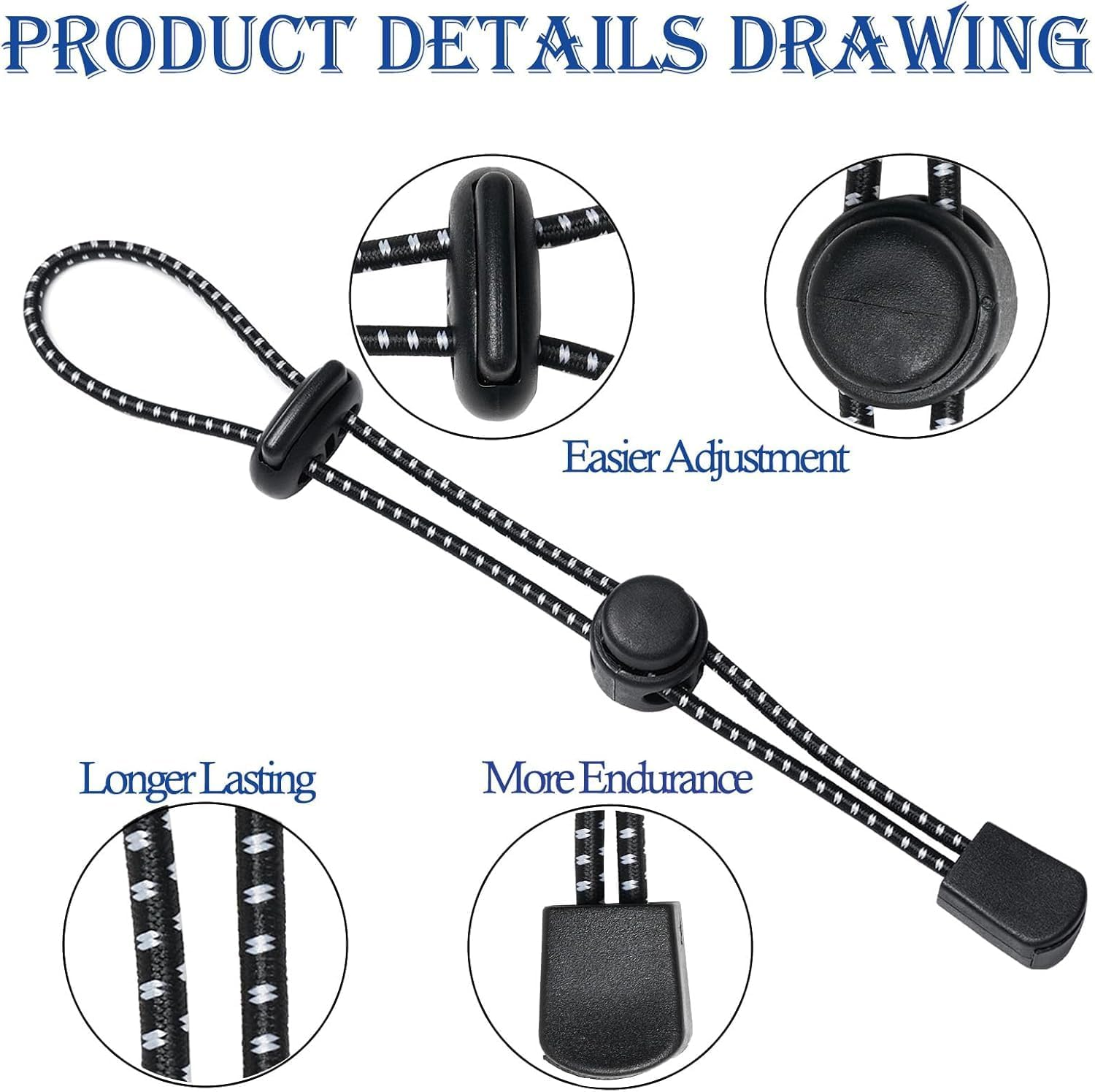 Backpack Elastic Rope Fixing Buckle,10Pcs Backpack Hiking Stick Holder Straps,Backpack Hiking Poles Holder Fixing Elastic Rope,Walking Hiking Pole Holder Straps,Hiking Pole Holder Straps for Backpack image number 1