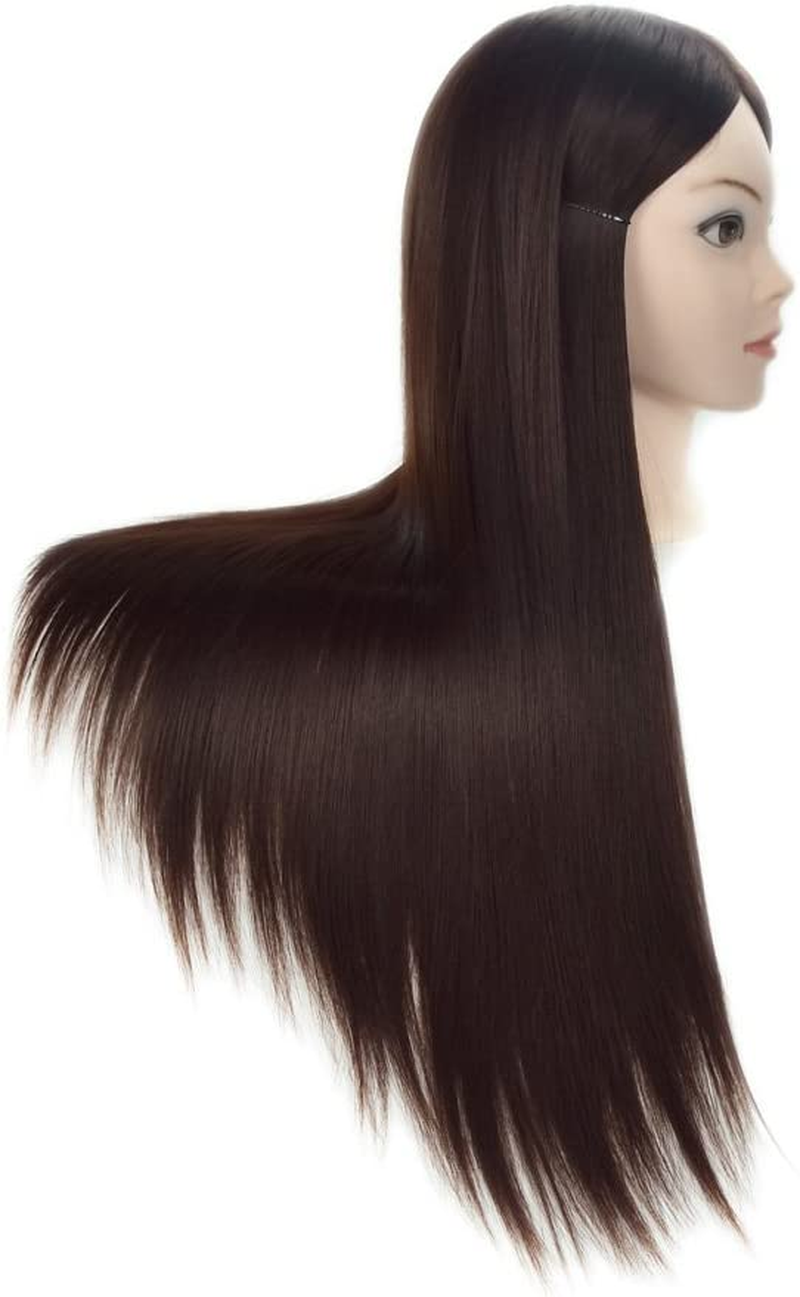 28"Cosmetology Mannequin Head Hair Styling Head Professional Hairdresser Head Manikin Doll Head Synthetic Fiber Hair with Free Clamp &hellip; image number 1