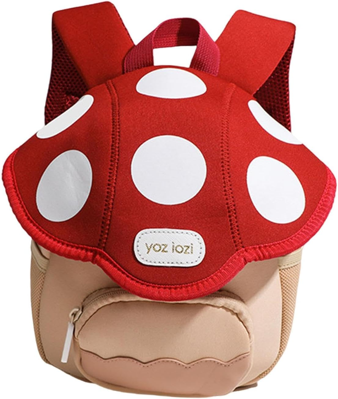 Mushroom Backpack Mini Travel Bag Novelty Outdoor Schoolbag for 3-6 Toddlers Green, 20X9X23Cm