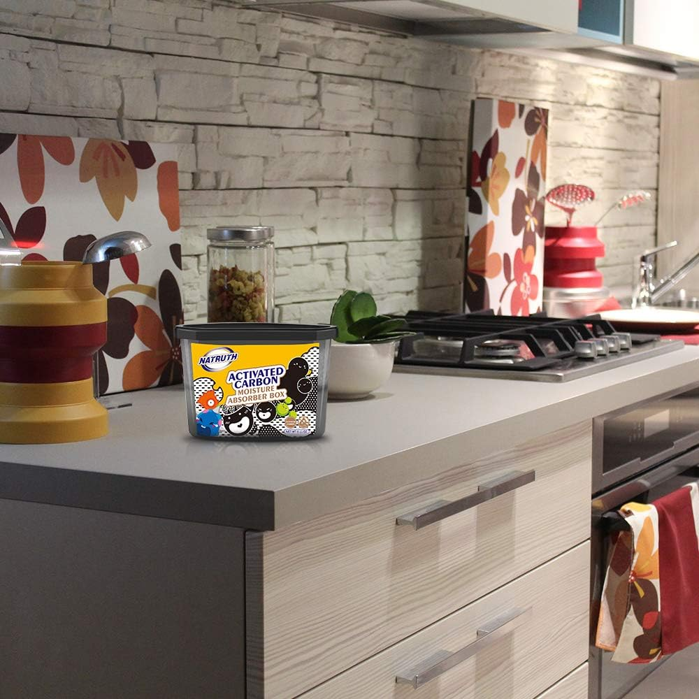 NATRUTH Moisture Absorbers,500Ml(6 Packs) Moisture Absorber Boxes Odor Dehumidifiers and Air Freshener for Closet,Bathrooms, Kitchen & Study