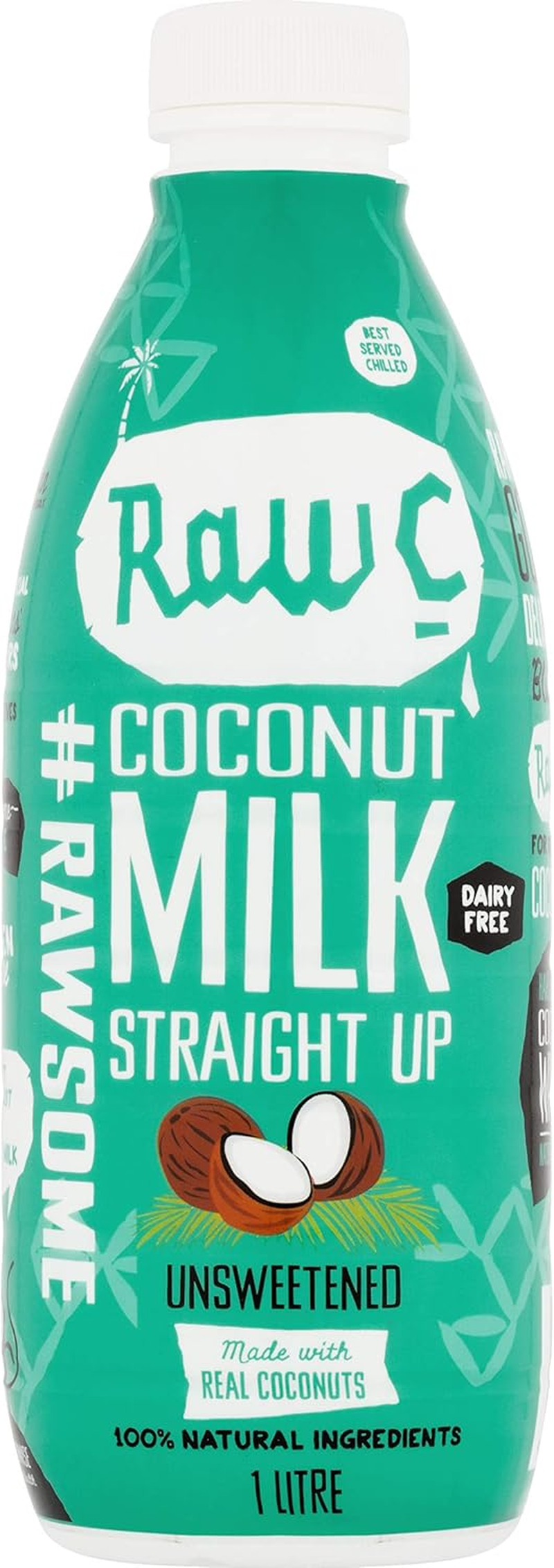 Raw C Straight up Coconut Milk 1 Litre (Pack of 6)