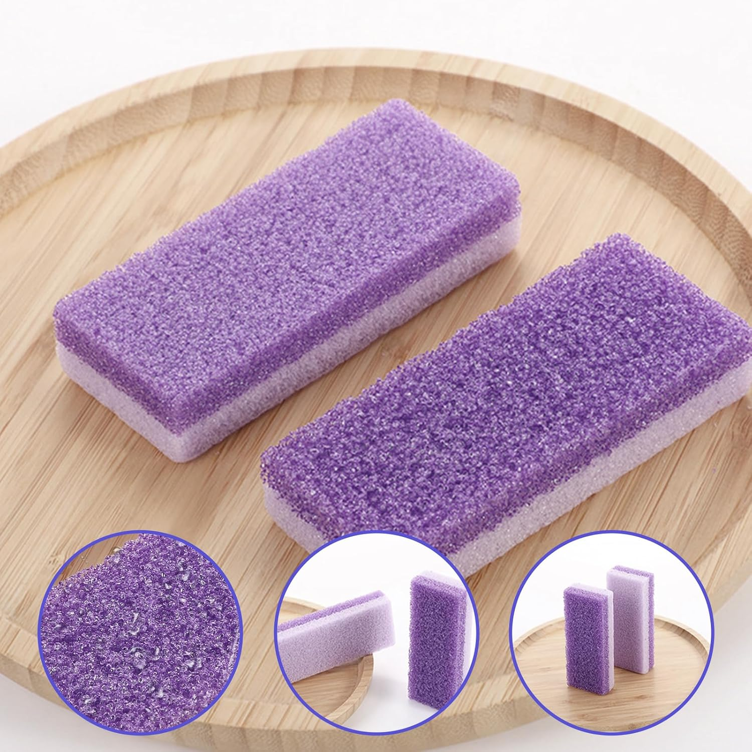 6 Pcs Foot Scrubber, Natural Foot Pumice, Deep-Clean Foot Exfoliator, Suitable Pumice Stone for Feet, Heel Callus, Foot Care Home Spa image number 5