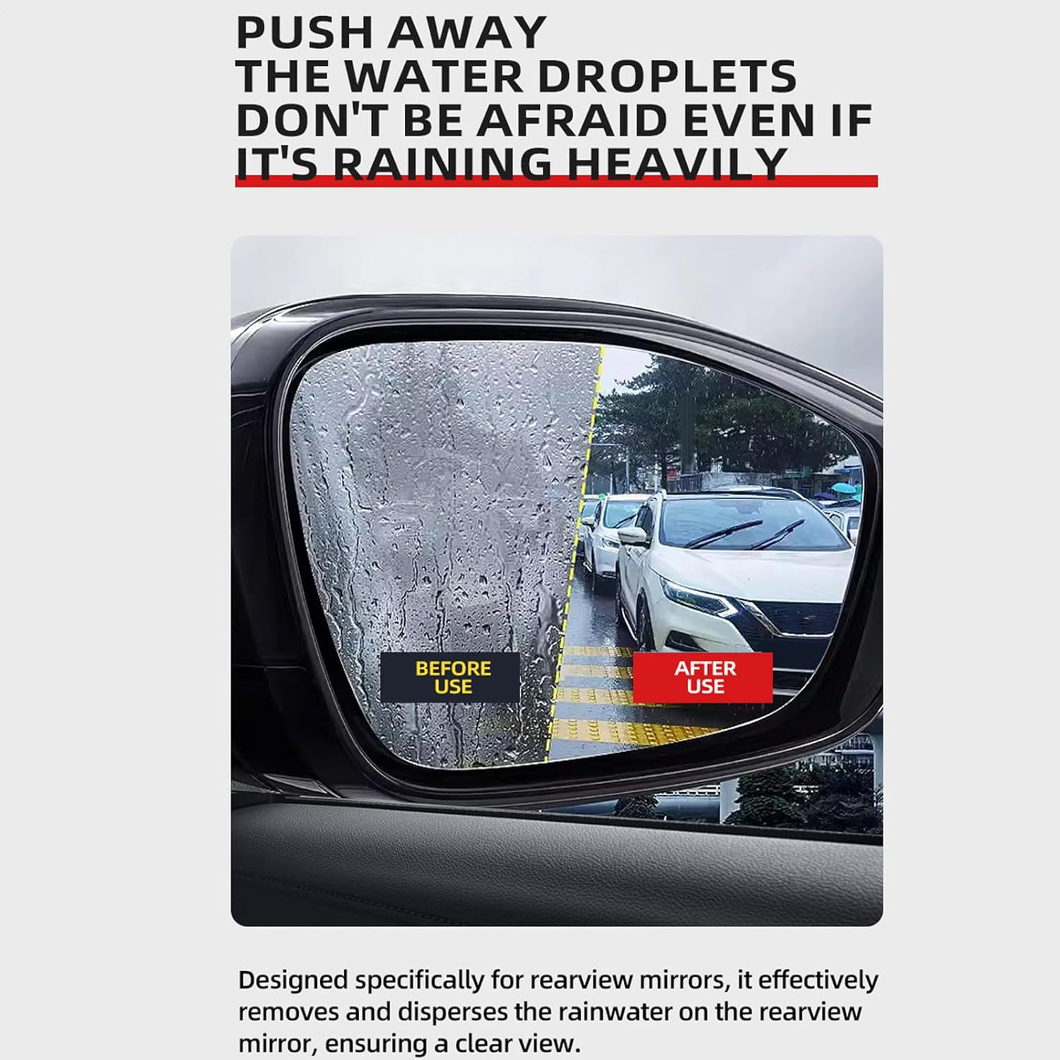 Car Hydrophobic Coating,Anti-Rain Fog Cleaning Glass Brush | Automotive Exterior Maintenance Care Defogging Agent with Applicator for Truck RV Sedan Auto Vehicle image number 5