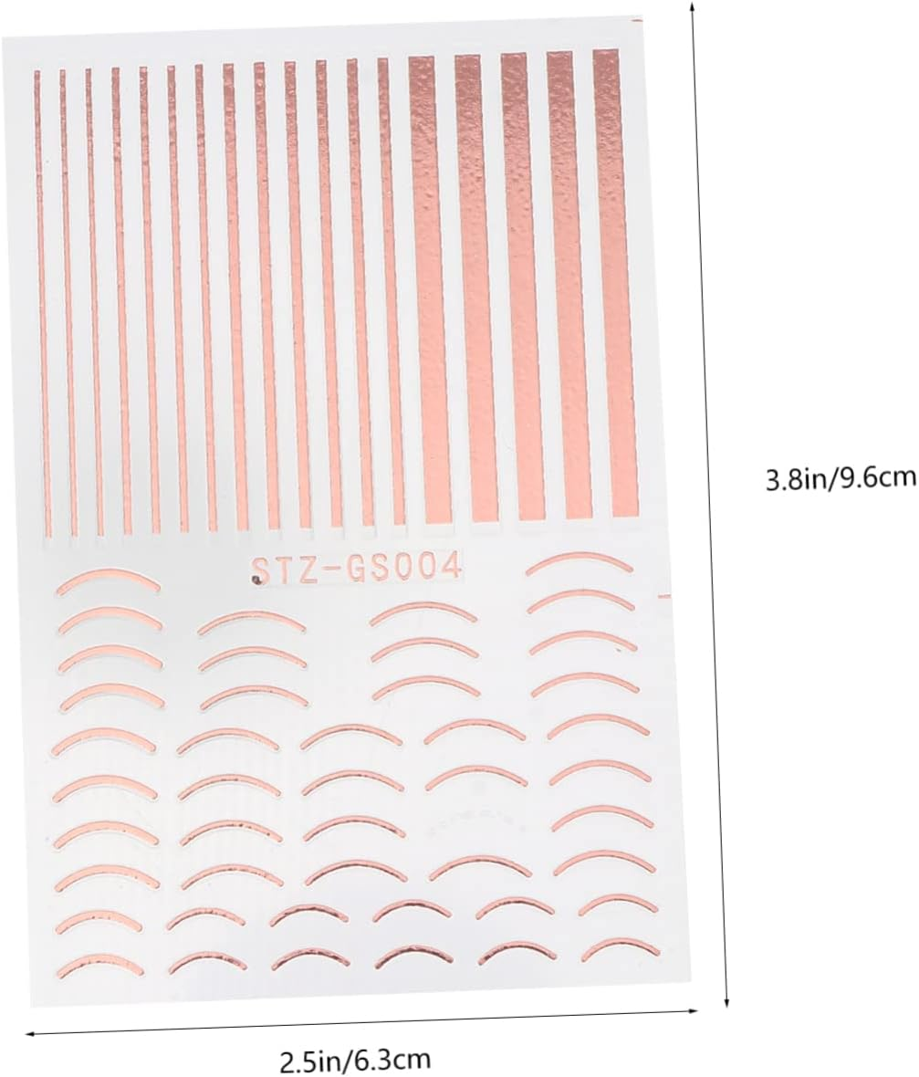 6Pcs Nail Art Stickers Women DIY Nail Decors Simple Decals for Girls Boys and Girls image number 5