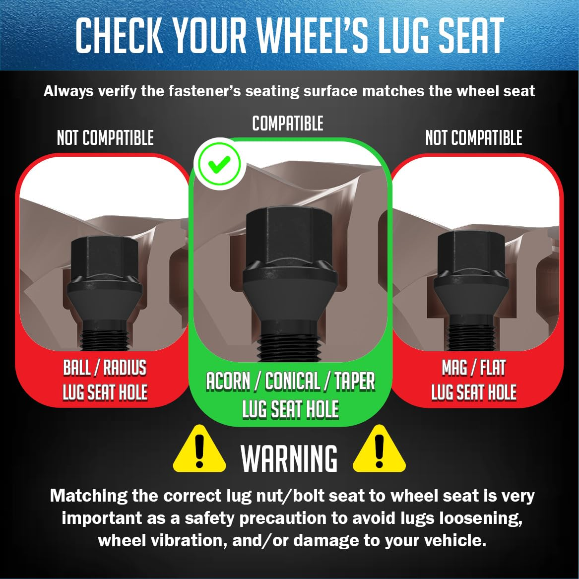 Wheel Accessories Parts Set of 20 Black 14X1.5 Lug Bolts Conical Seat with 17Mm Hex, 30 Mm Shank Length, Acorn Seat Lug Bolt Designed for Aftermarket Wheels (20 Bolts, Black, M14X1.5/14 1.5) - Nickel image number 6