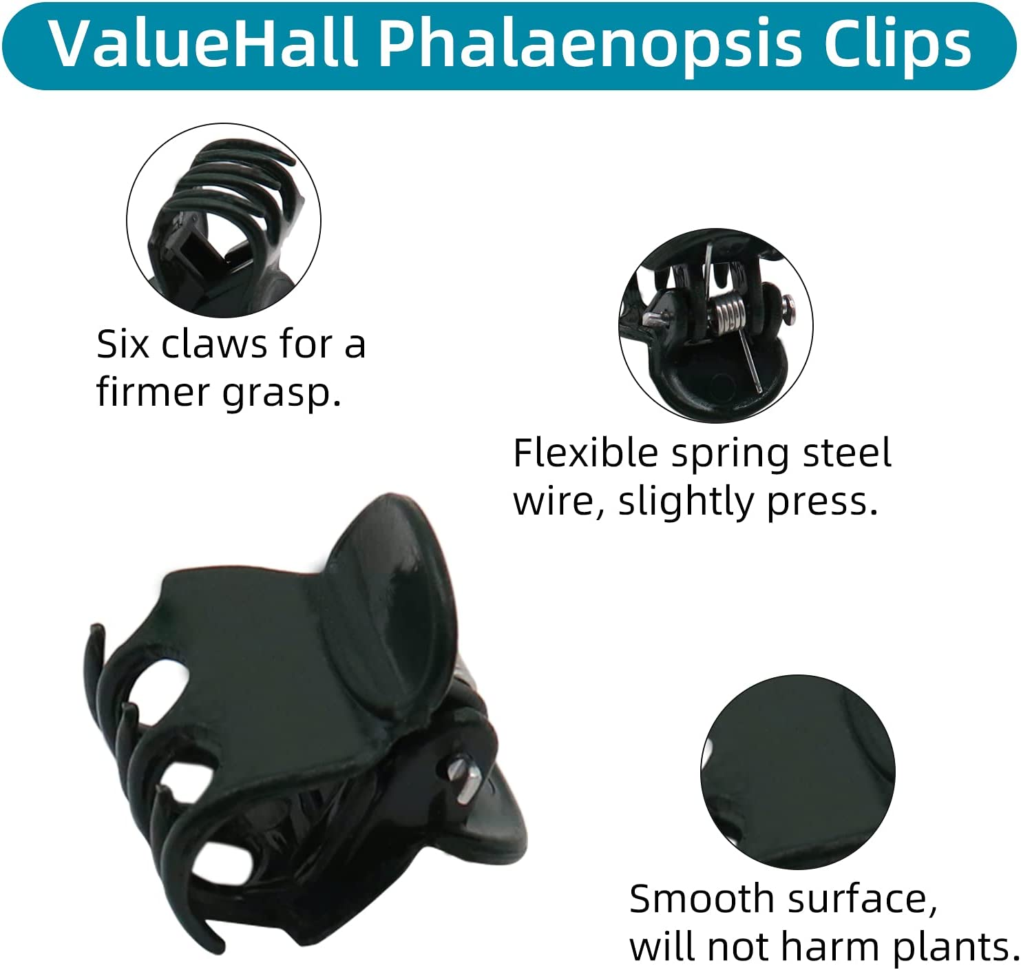 Valuehall Plant Clips 100Pcs Orchid Support Clips Plastic Mini Stalks for Flowers Stems Vines Grow Upright Vegetables Tomato Trellis V7J05 image number 6