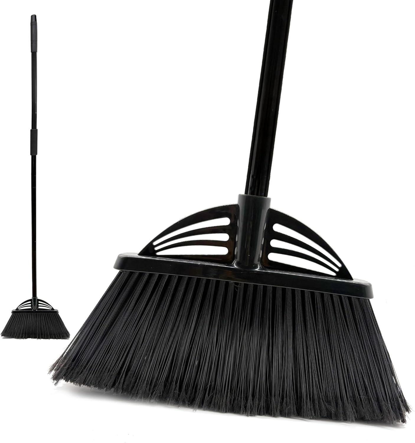 Xifando Three-Section Telescopic Aluminum Alloy Rod Long-Handled Broom (Light Blue)