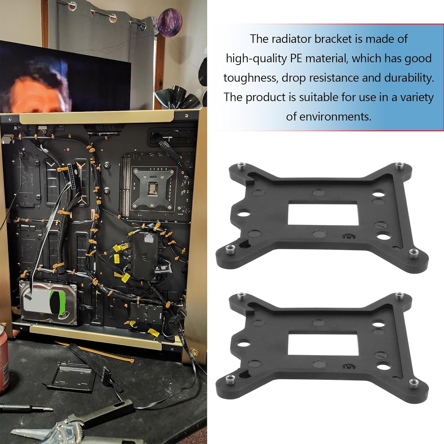 LT Easiyl 2Pcs CPU Cooler Mounting Bracket, LGA 1150/1155, 8.7Cm X 8.7Cm, Desktop, Server image number 5