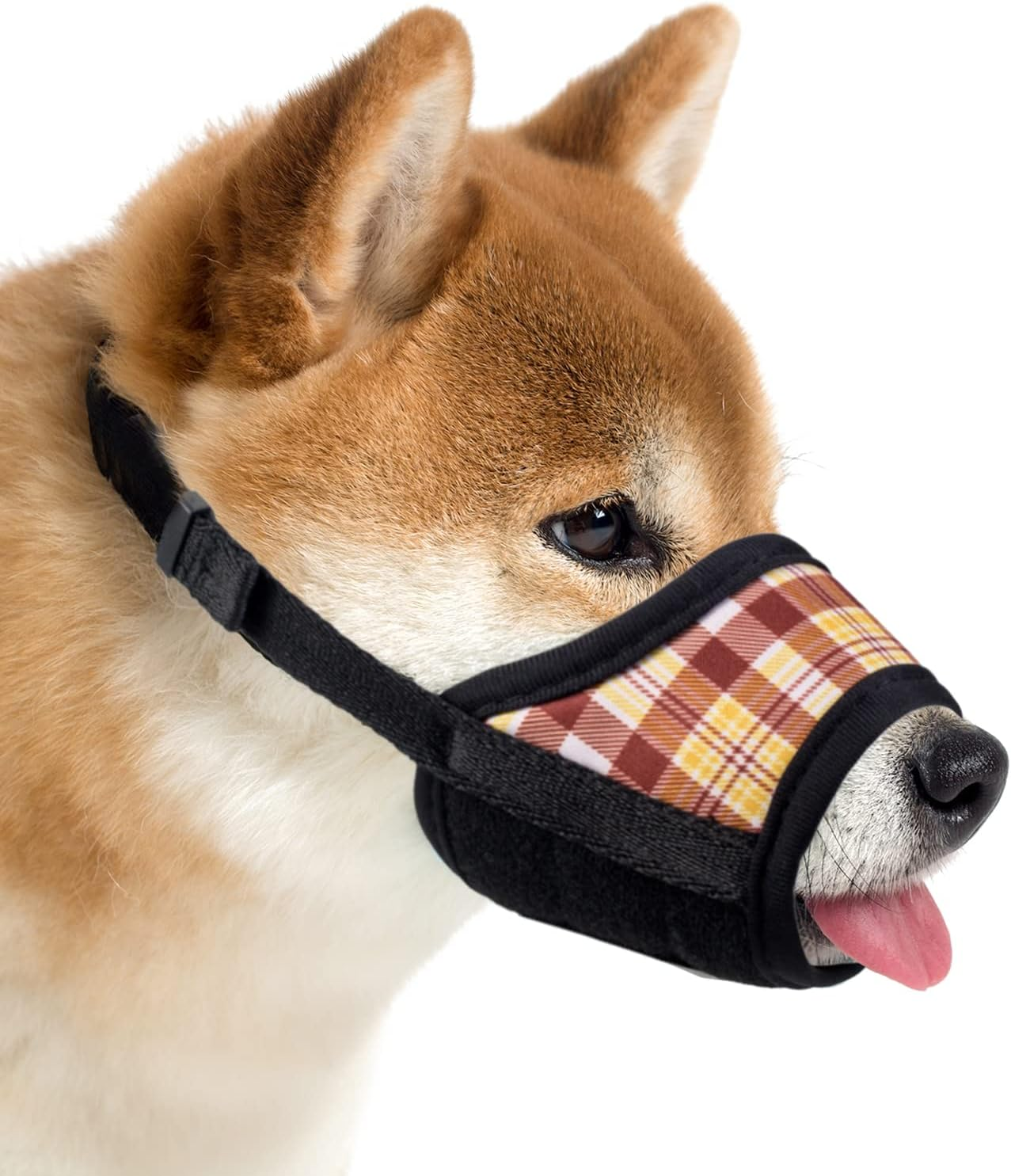 Ohcozzy Short Snout Dog Muzzle, Won&rsquo;T Cover Forehead Bulldog Muzzle Adjustable Breathe Mesh, anti Bitting Chewing Barking（S,Black） image number 2