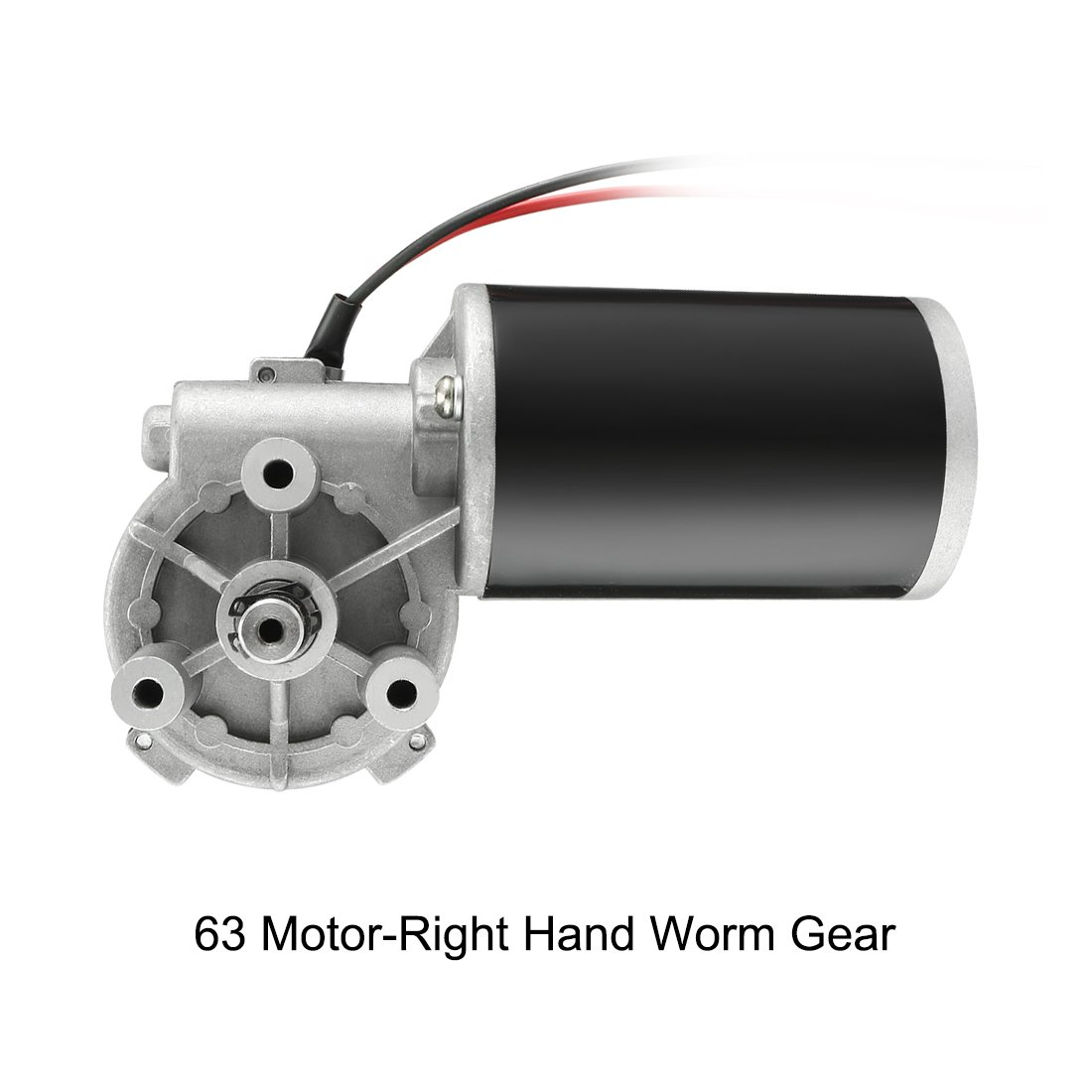 Uxcell DC24V 80W 100RPM 8N.M Reversible Worm Gear Motor High Torque Speed Reducing Electric Gearbox Motor-Jcf63R image number 6