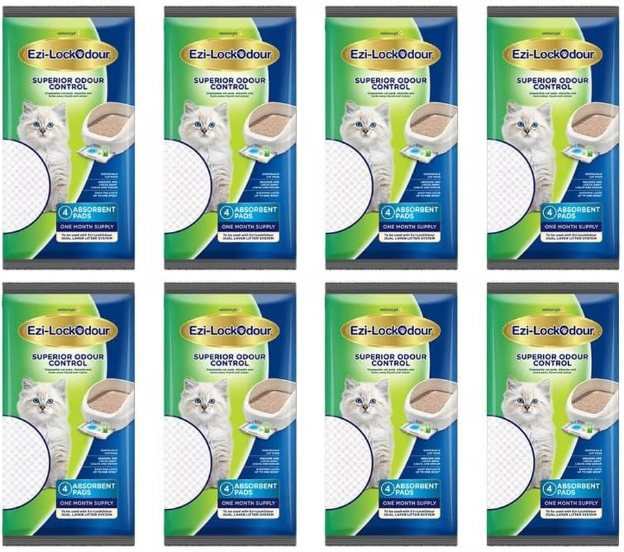 Ezi-Lockodour Absorbant Cat Litter Pads 8 Pack