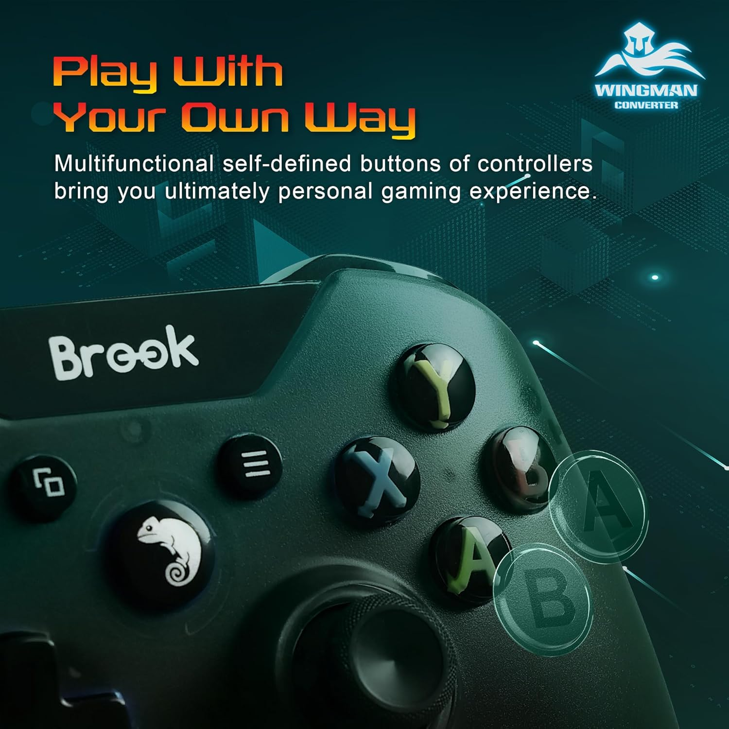 Brook Wingman PS2 Converter for Xbox 360/Xbox One/Xsx|S/Xbox Elite 1&2/Ps5/Ps4/Ps3/Switch Pro Controller to PS2/PS/PS Classic - Clear Edition image number 1