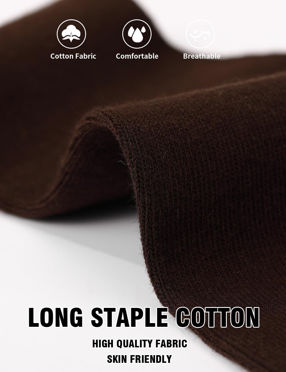 5 Pairs Mens Dress Socks Comfortable Cotton Crew Sock Calf High Breathable Formal Socks with Gift Box image number 4