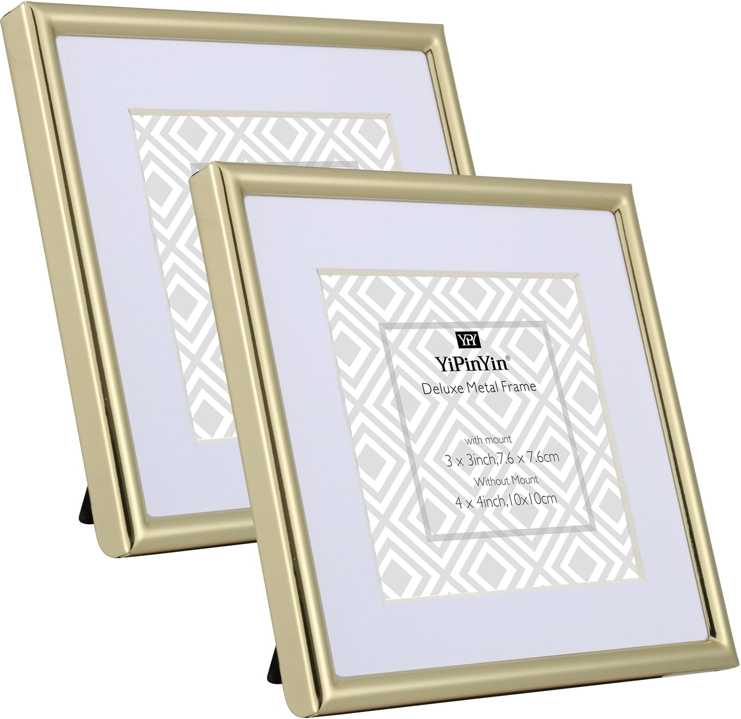 Yipinyin 4X6'' Simply Silver Metal Picture Frame 2Pack, Elegant Silver Plated Photo Frames 4 X 6'' with Soft Touch Velvet Backing for Desktop and Wall D&eacute;cor