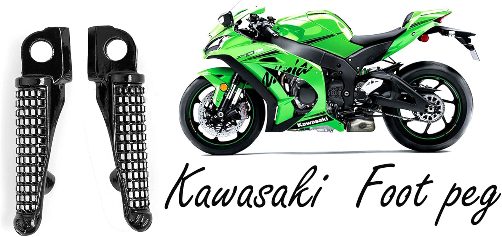 Kawasaki Motorcycle Footpeg Front Foot Pegs Footrest for Kawasaki Ninja ZX-10R ZX-14 ZX6R ZX9R ZX12R ZX636 EX650 650R KLE650 Z1000SX ZZR1200 GTR1400 ZZR1400 image number 6