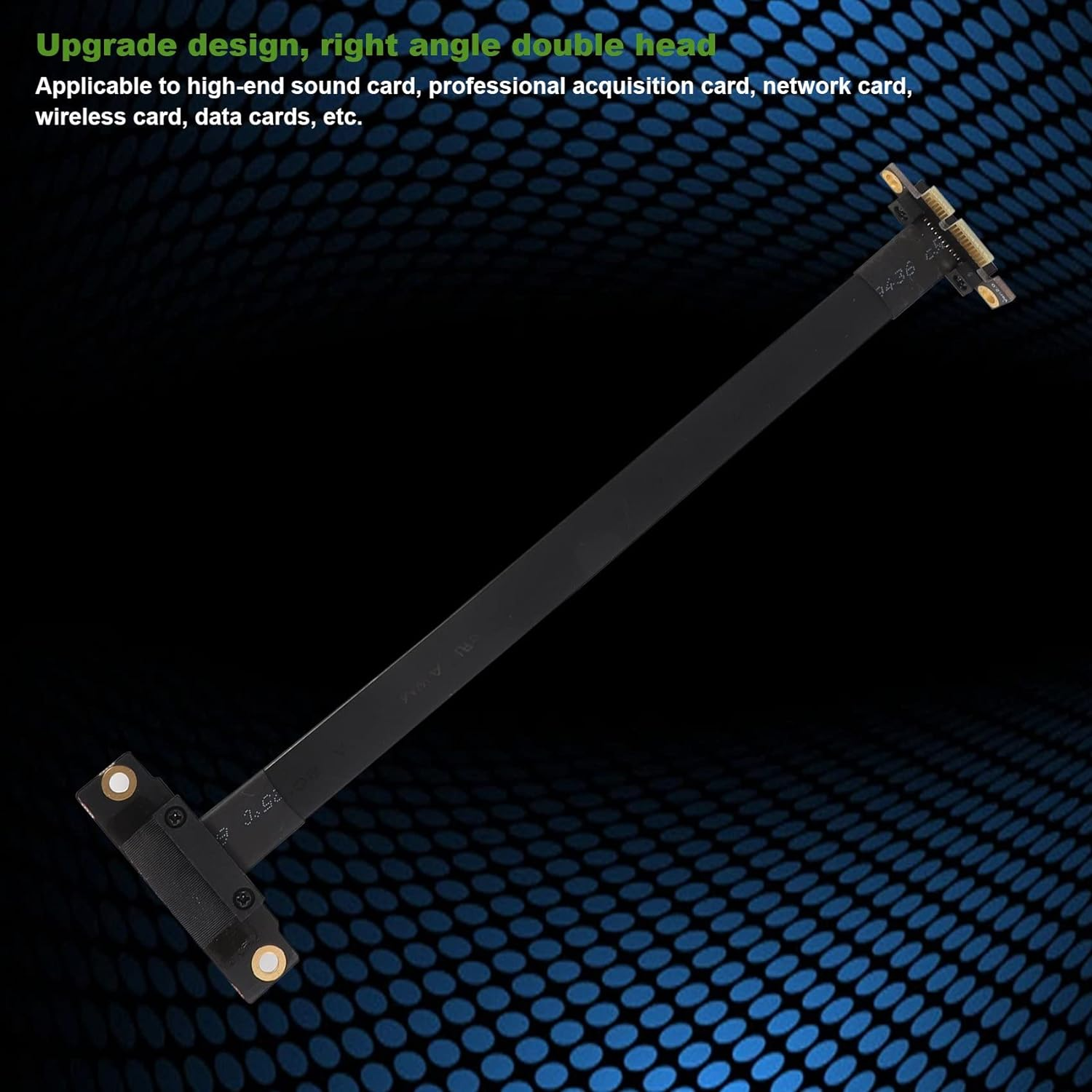 Qezodsx PCIE X1 Riser Cable Dual 90 Degree Right Angle Pcie 3.0 X1 to X1 Extension Cable 8Gbps PCI Express 1X Riser Card 20Cm image number 2