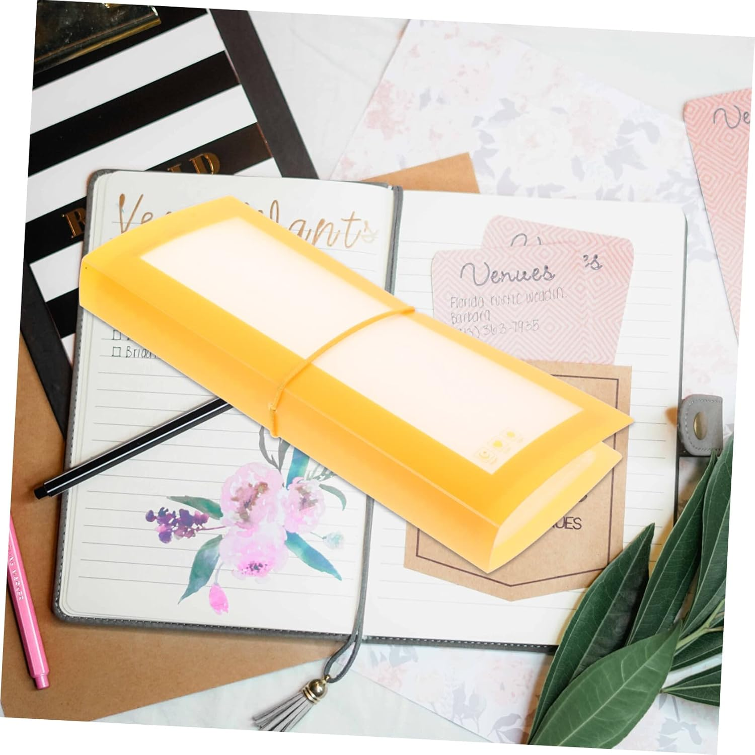 TEHAUX 2Pcs Sticker Storage Book Decals Collecting Album Reusable Sticker Organizer Large Capacity Strip Cover Album