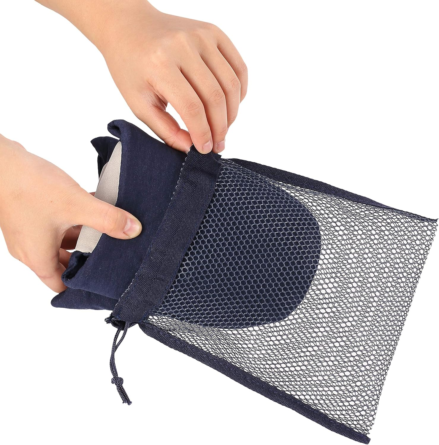 BUXTON EST. 1898 USA Cozy Lightweight and Foldable Travel Slippers for Womens and Mens(Unisex), Cotton Slippers with Mesh Bag-For Spa, Hotel,