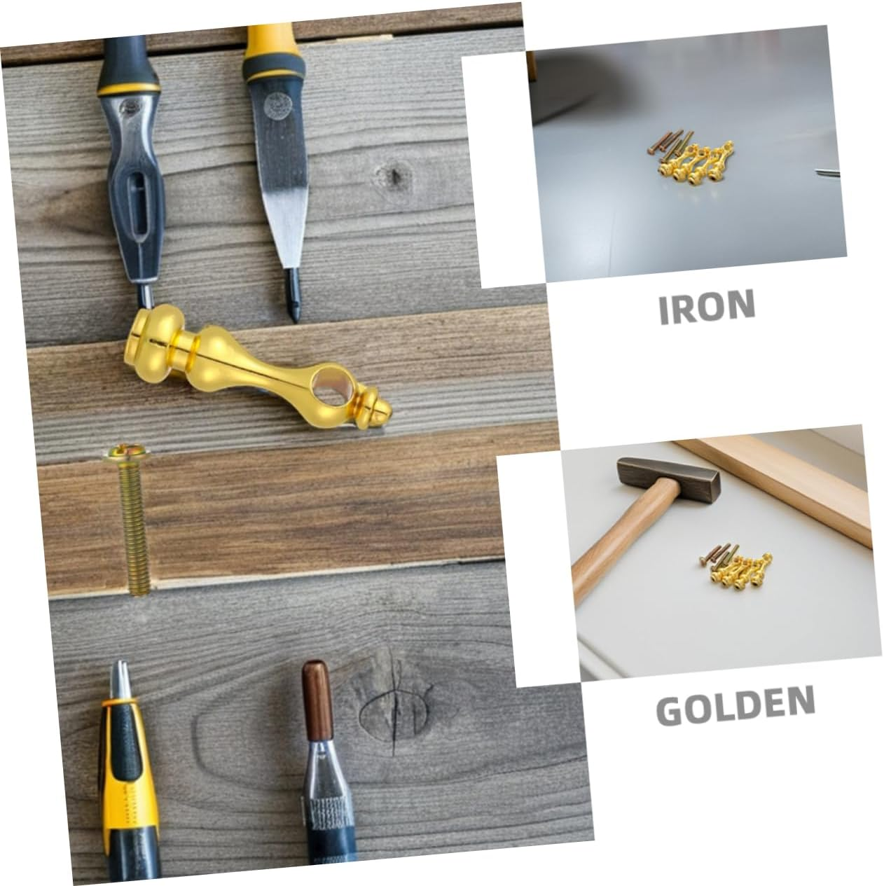 TEHAUX 12Pcs Metal Furniture Board Connectors Gourd Shaped Baluster Spindles for Glass Railing Cabinet Cart Hardware Stable Home Decor image number 4