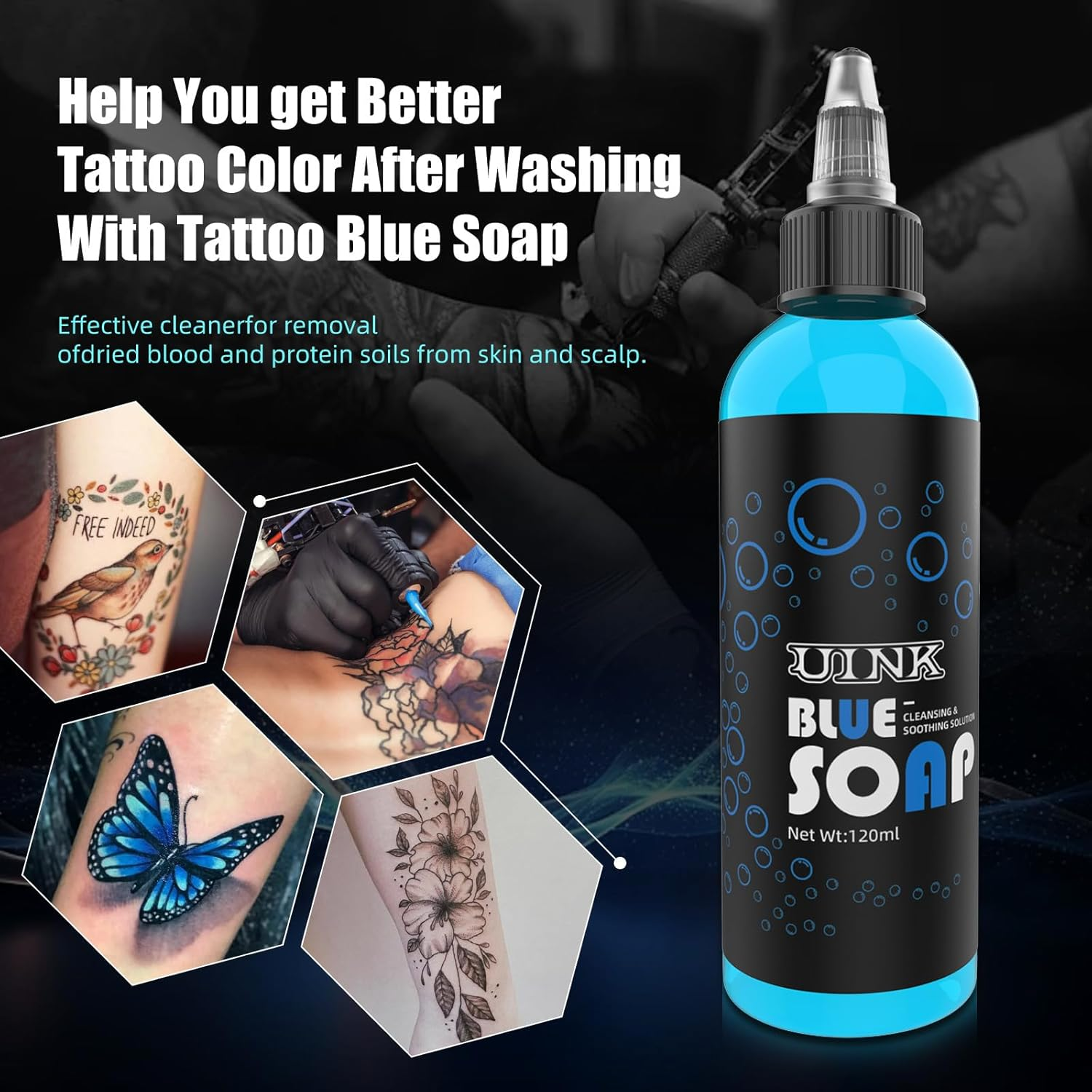 Blue Soap Cleansing and Soothing Solution, 120Ml Bottle with Foam Dispenser image number 4