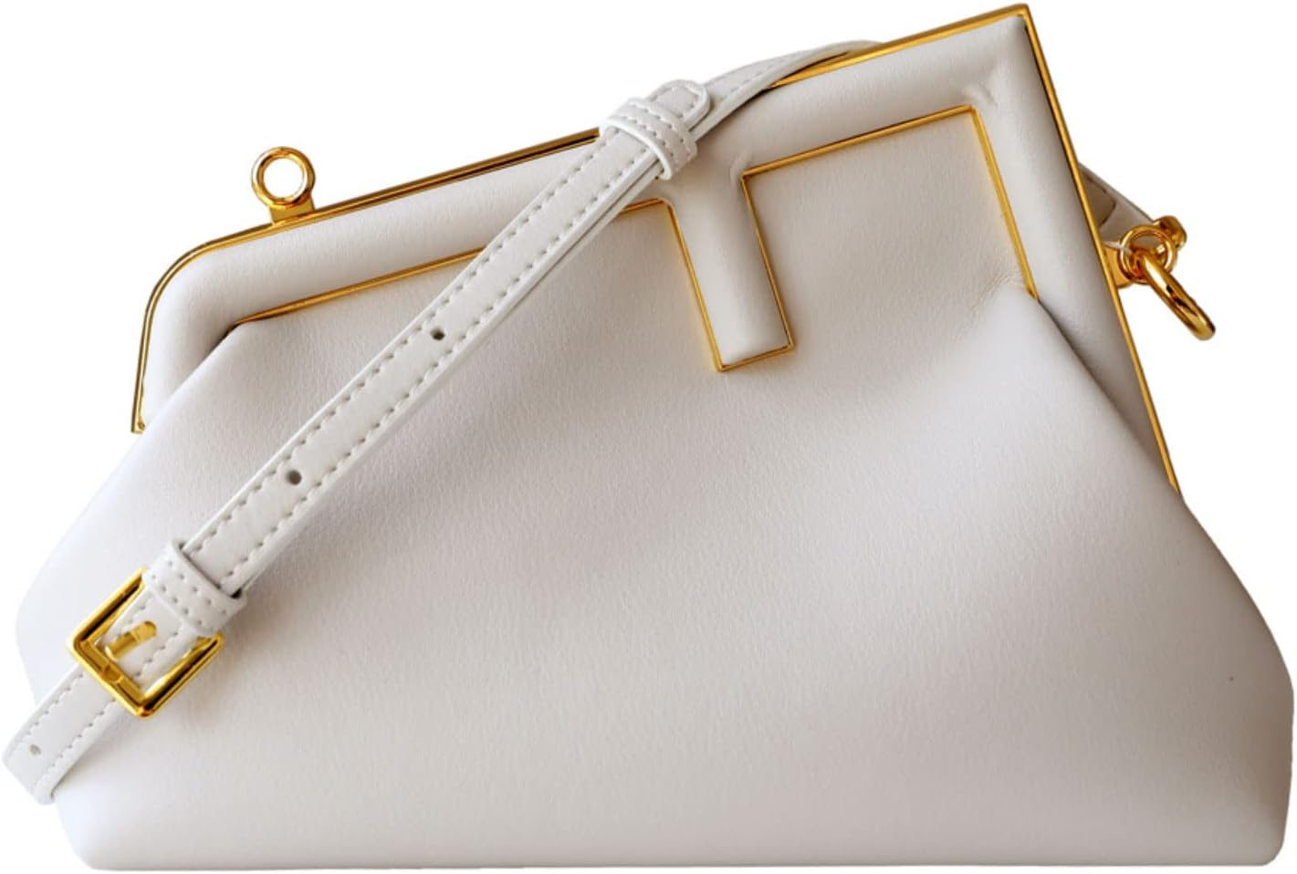 Women Clutch Purse Crossbody Bags,Pu Leather Shoulder Bag with Metal Clasp Closure Cross Body Handbags - Camel image number 3