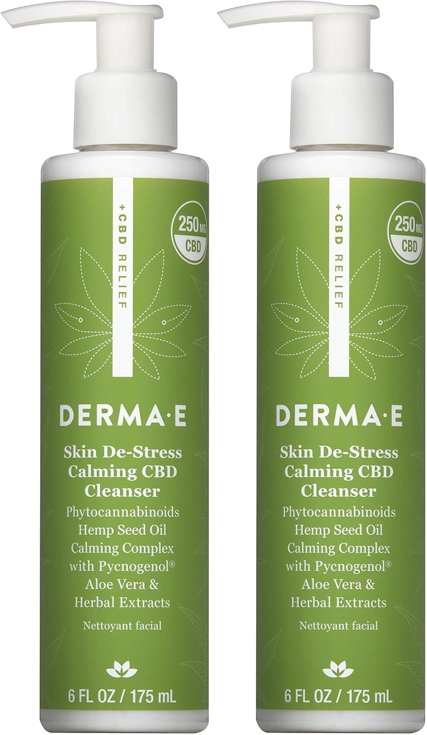 Derma E Skin De-Stress Calming CBD Cleanser for Unisex 6 Oz Cleanser image number 4