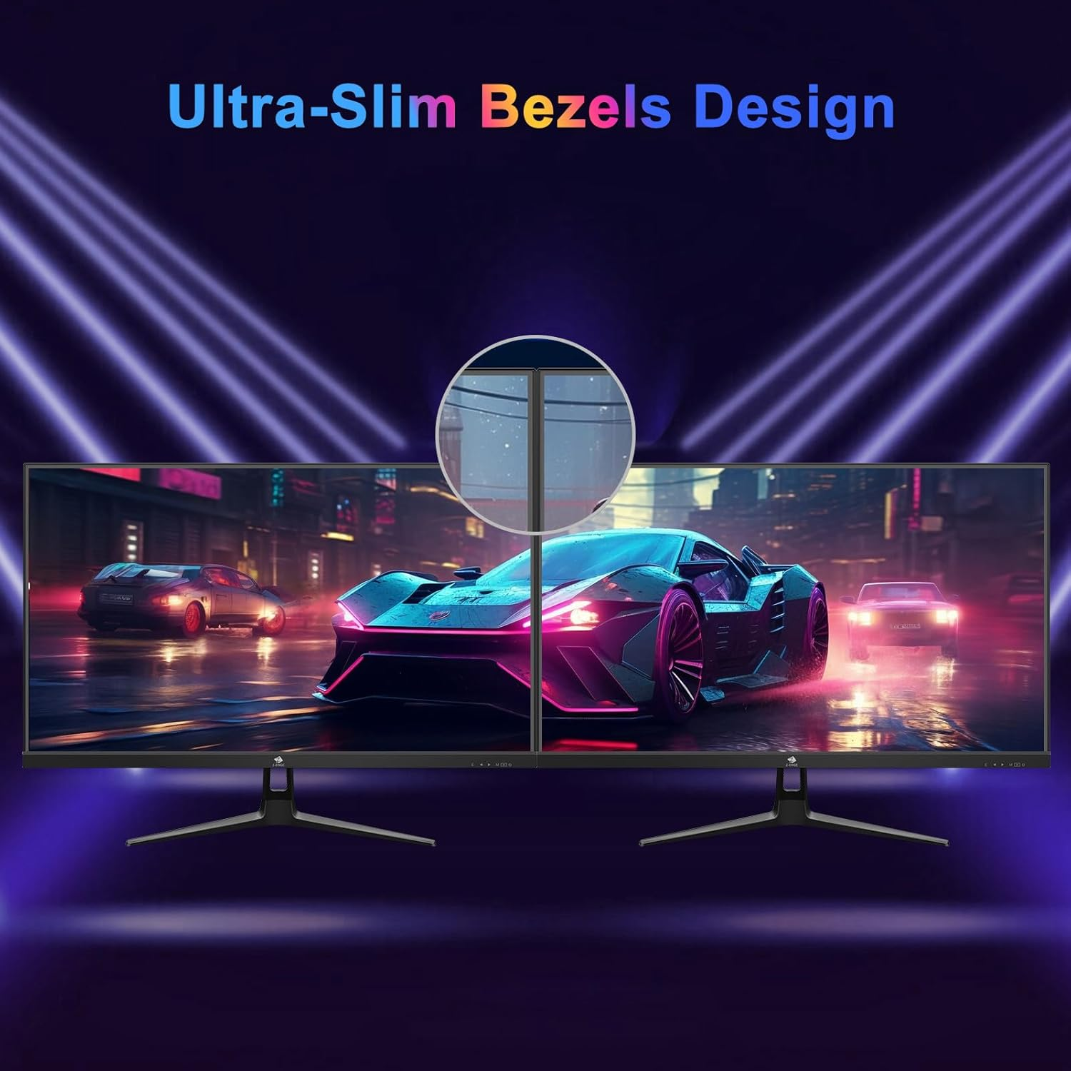 Z-Edge 27'' Gaming Monitor 240Hz IPS Panel, 1Ms MPRT, Freesync, Fhd(1920X1080) LED Monitor, 400Cd/M&sup2; Brightness, Ultra-Thin Bezel, 2&times; HDMI2.0 & 2&times; DP1.4, VESA Mountable 100*100Mm (HDMI Cable Included) image number 5