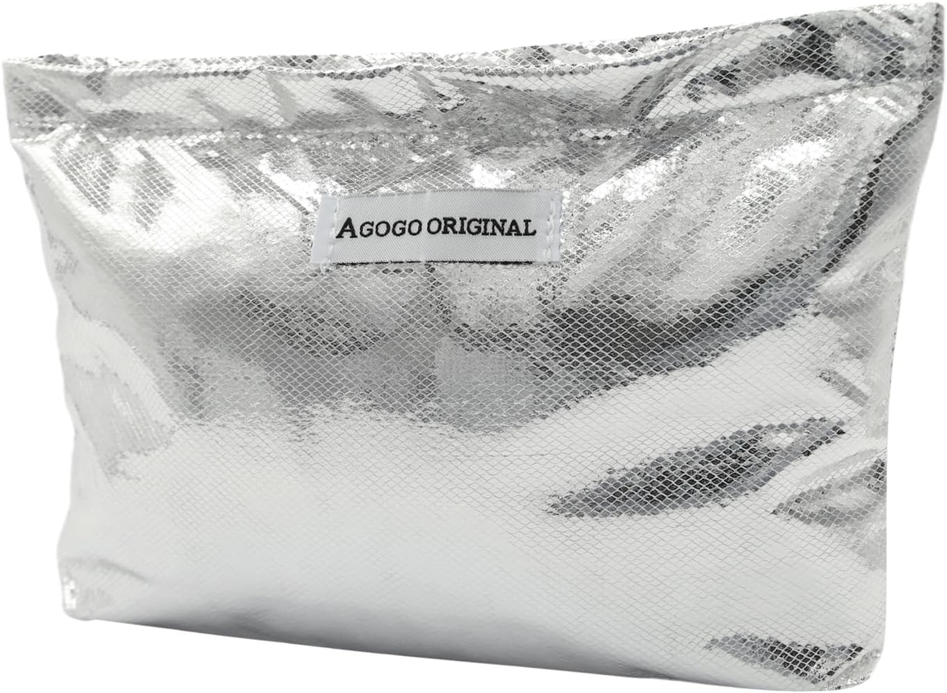 DDPOND Sparkly Makeup Bag Toiletry Bag for Women Lightweight Waterproof Cosmetic Bag Zipper Pouch Travel Accessories - Shiny Golden image number 7