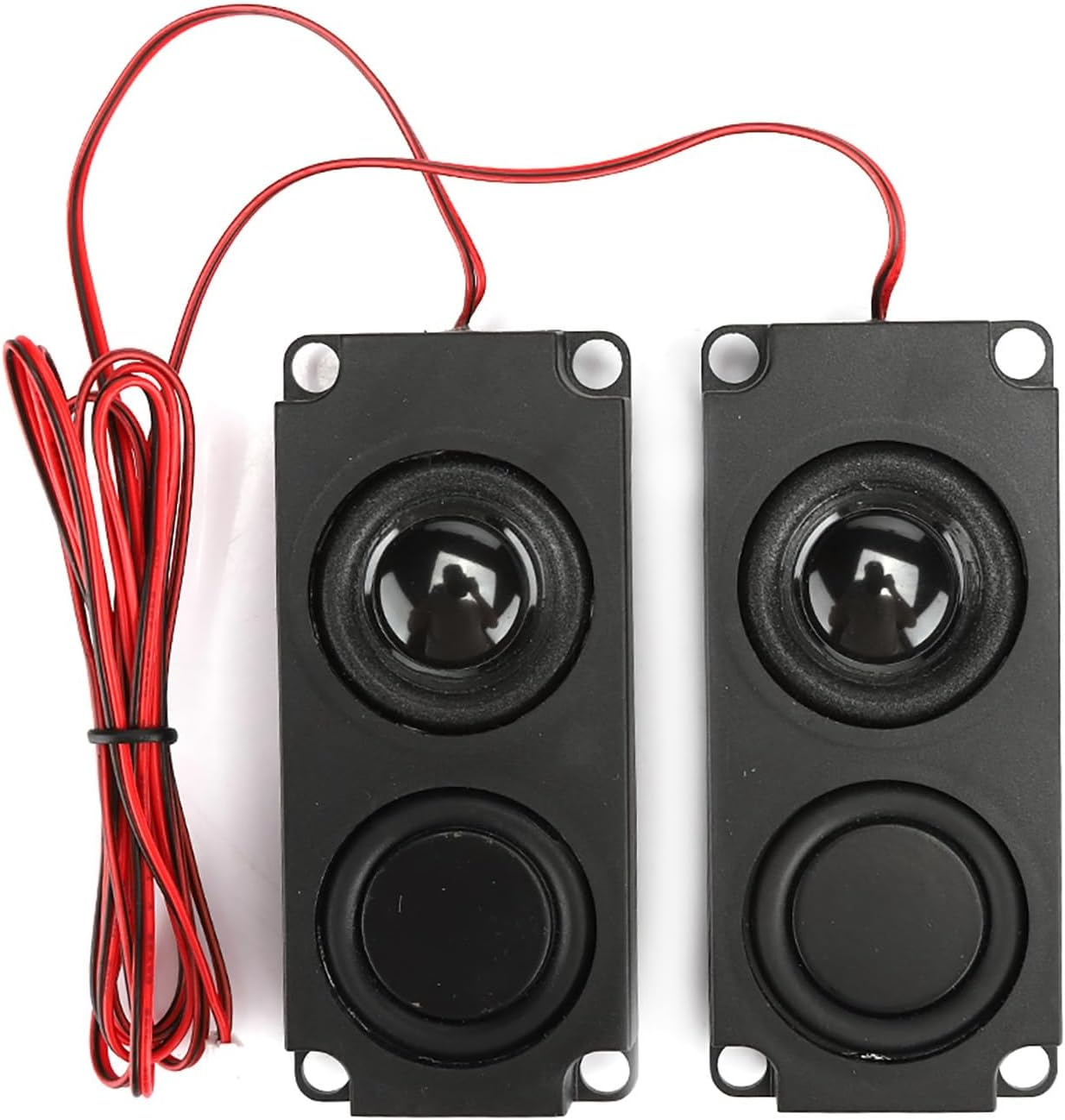 Yechiry Full Range 40Mm Magnetic Dual Speaker, Sturdy 8&Omega; 5W Loudspeaker for Digital Products, Portable and Reliable, ABS Black, 2 X Speakers image number 1