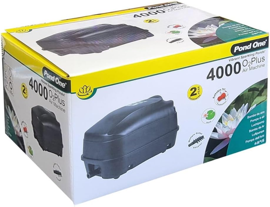 Pond One O2 plus 4000 (1600 L/Hr) Powerful Air Pump for Ponds and Aquatics image number 3