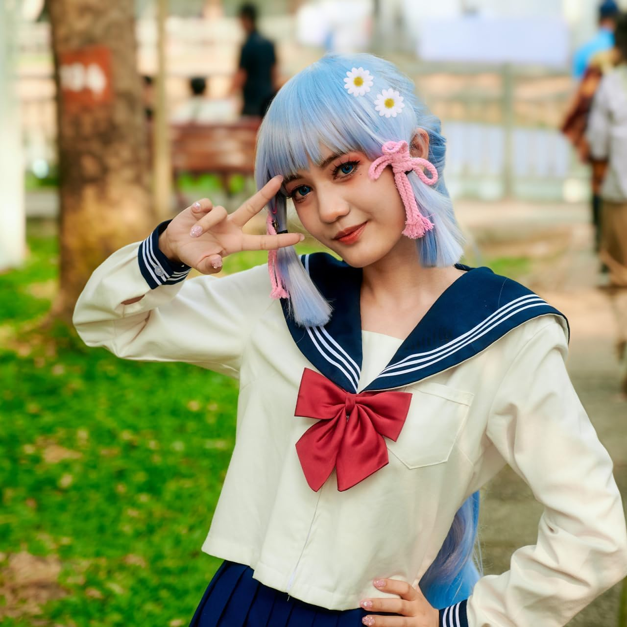 HANABASS Pack of 10 Daisy Flower Hair Clips, Cute Daisy Hair Pins, White Hair Accessories for Women and Girls