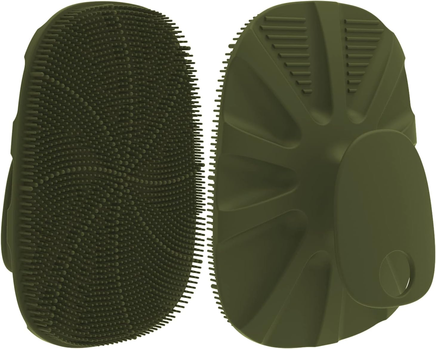 Hieerbus Silicone Body Scrubber Shower Bath Brush for Men Women Nourishing, Cleaning & Exfoliating - No-Slip Handle,Lather Well, Long Lasting, Easy to Clean & More Hygienic Loofah,1 Pack,Black