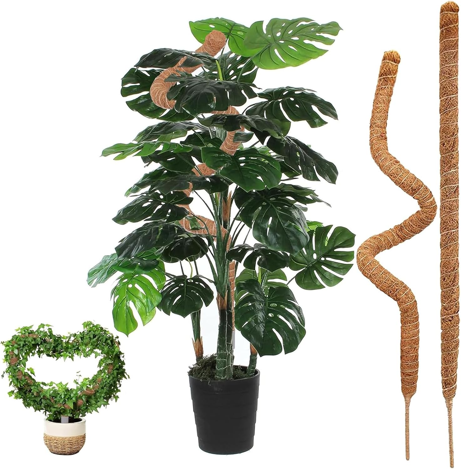 2Pack Moss Pole for Plant Monstera, Bendable Moss Pole for Climbing Plant Moss Pole for Plants Indoor, Plant Support Stakes for Indoor Potted Plants to Grow 70CM (2-Pack 70CM) image number 3
