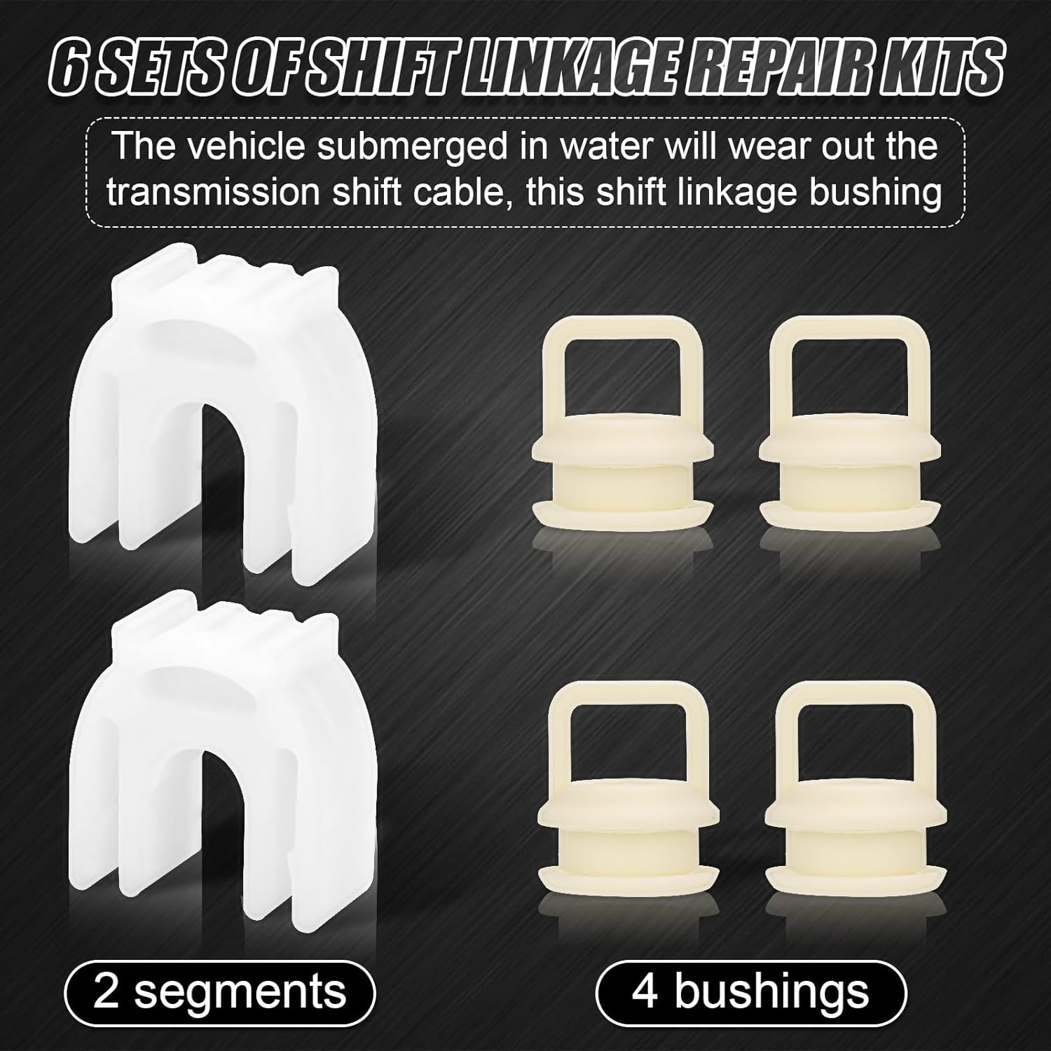 4Pcs Shift Cable Bushing, Shift Linkage Bushing & 2 Shift Cable Clips, Transmission Shift Cable Bushing Repair Kit, Shifter Cable Bushing Accessories Compatible with Chevrolet Silverado Models image number 5