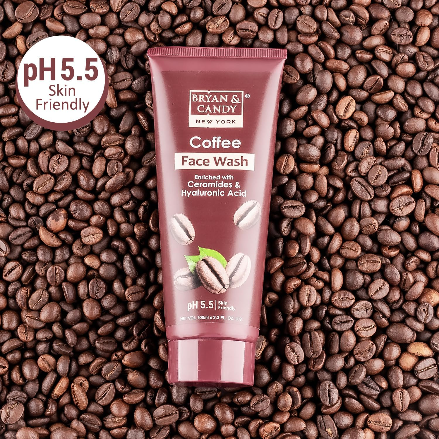Bryan & Candy New York Coffee Face Wash for Men and Women Enriched with Ceramides and Hyaluronic Acid (100 Gm) image number 1