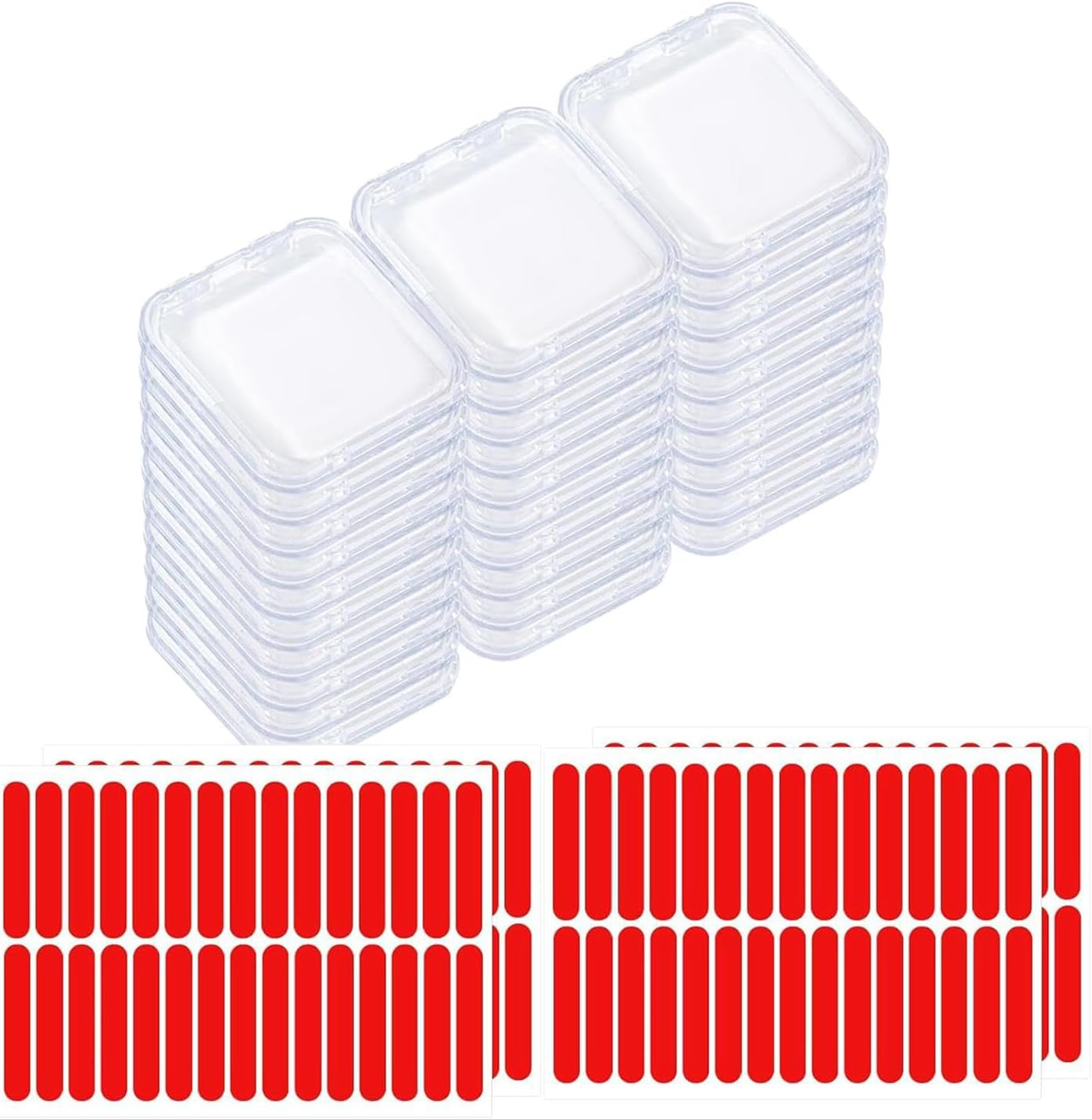 Qtueop 30Pcs Press on Nail Box Artificial Nail Display Case Small Clear Display Holder image number 6