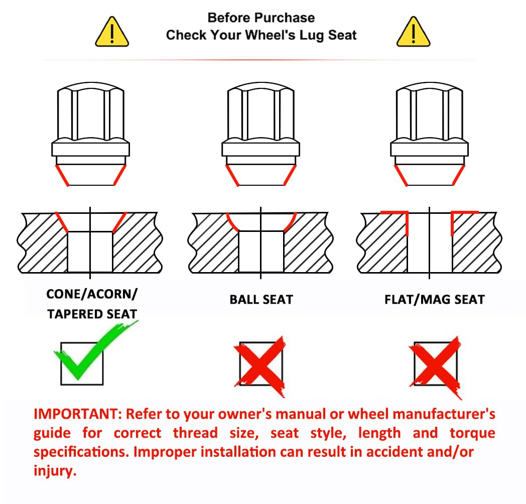 White Knight 1710D-4 Chrome 9/16" Dodge OEM Factory Style Lug Nut for Durango, Dakota, Ram 1500, 4 Pack image number 7