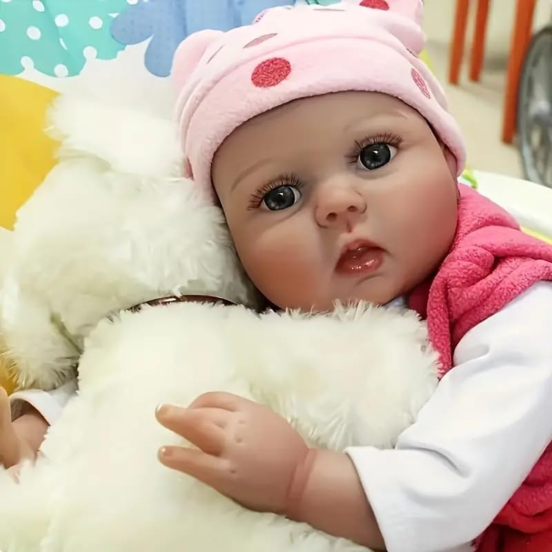 Reborn Baby Dolls Girl 22-Inch Realistic-Newborn Baby Dolls with Weighted Soft Cloth Body, Real Life Cute Reborn Dolls with Gift Box for Kids Age 3+ image number 5