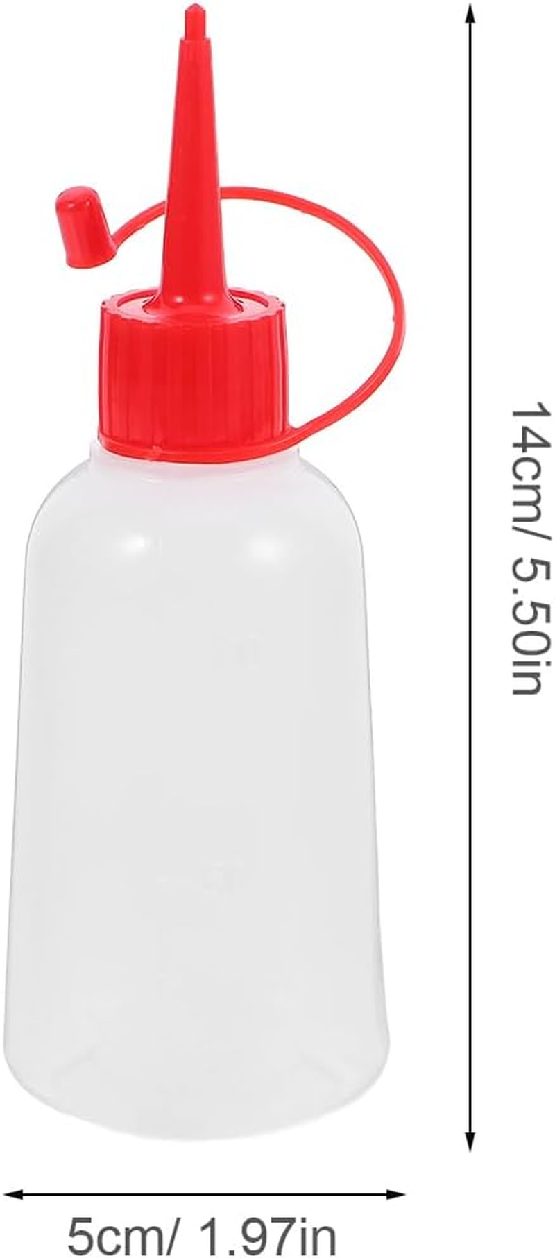 OSALADI Pack of 10 Transparent Glue Bottles Applicator Bottle with Narrow Tip Bottles for Applying Adhesive Paint Spray Bottles Needle Tip Glue Bottle LDPE Red image number 6