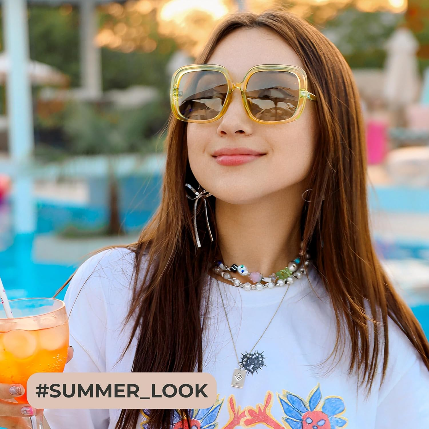 Miyya Oversized Polarized Sunglasses Women, Trendy Retro Sun Glasses for Women 2025, Oversized Shades image number 4