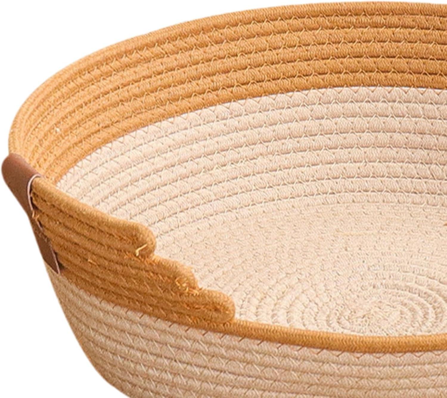 Stgfyxgs Cotton Rope Woven Cat Bed Basket, Cat Scratching Board, Resting Nest, All, Pet Supplies, Dog Bed for Domestic Dogs, XL image number 3