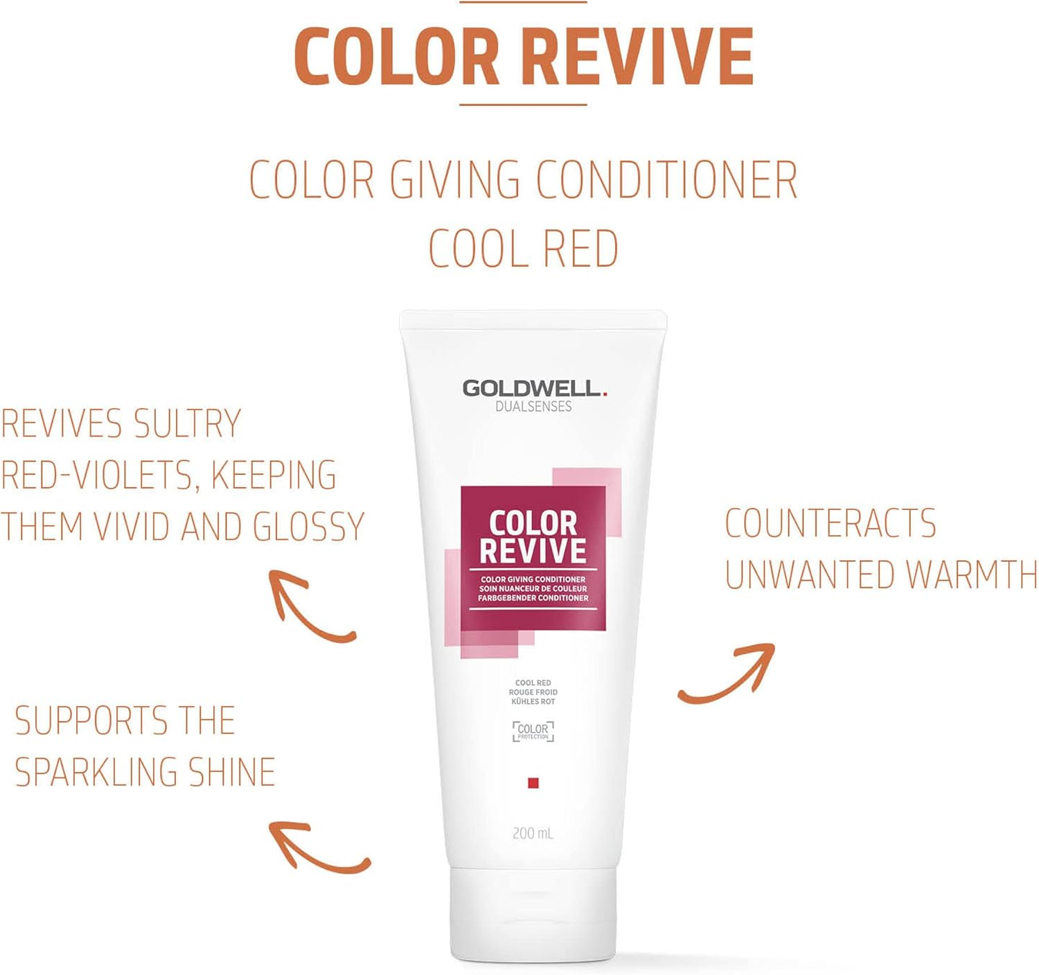 Goldwell Dualsenses Color Revive Colour Giving Conditioner 200 Ml, Cool Red