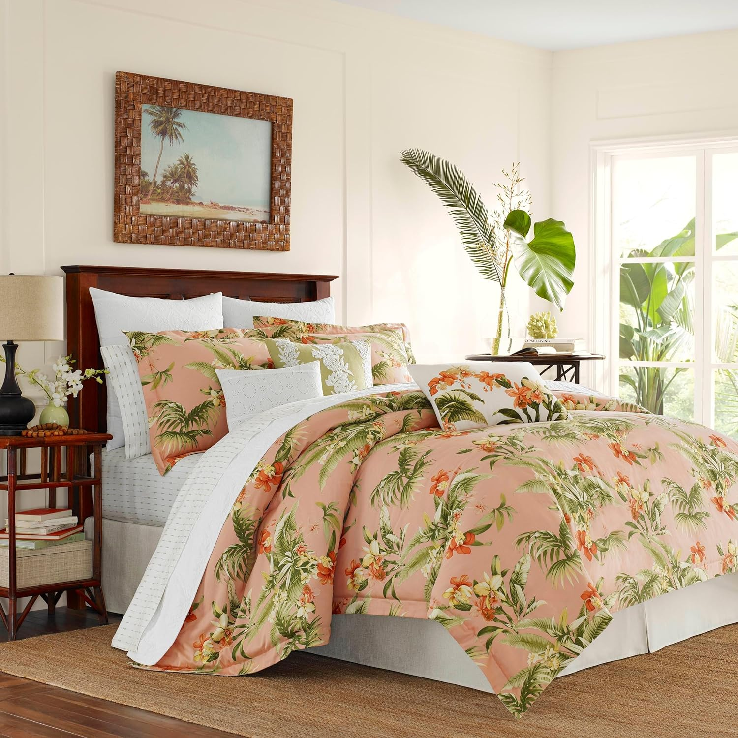 TOMMY BAHAMA Siesta Key Quilt Cover Set - King Cantaloupe