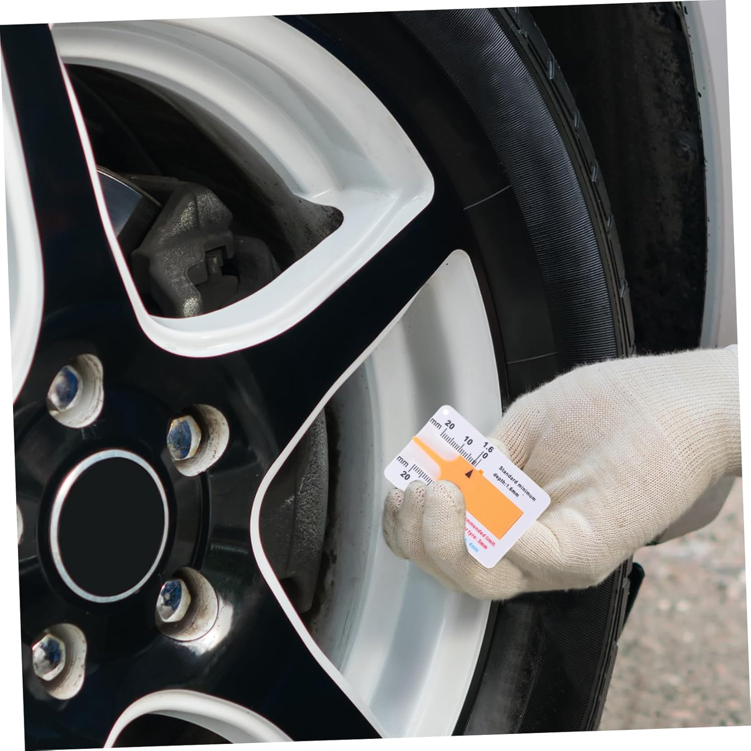 YOSADIER Tire Tread Depth Gauge Meter Plastic Tread Gauge Tool for Car Truck Automotive Measurement image number 3