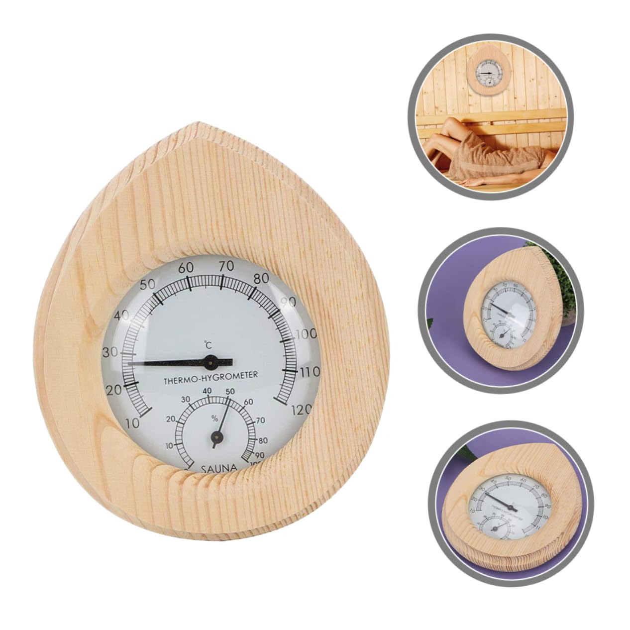 COHEALI Thermohygrometer for Sauna Digital Humidity and Temperature Gauge Indoor Hygrometer Thermometer for Home Kitchen image number 6