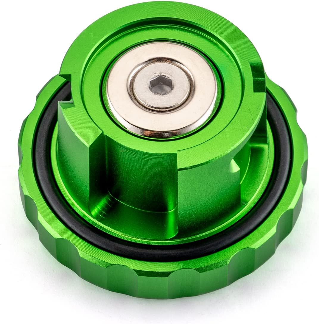 Wsays Green Magnetic Diesel Fuel Cap 6061 Aluminum Compatible with Dodge Ram 1500 2500 3500 2019-2024 Replace Part 82215782 image number 4