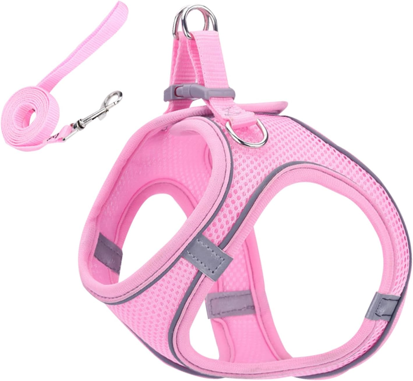 Escape Proof Cat Harness | Soft Reflective Mesh Vest Harness and Lead - Puppy Collar Pet Supplies for Small Medium Large Animals Travel Backpack Outdoor Hiking image number 4