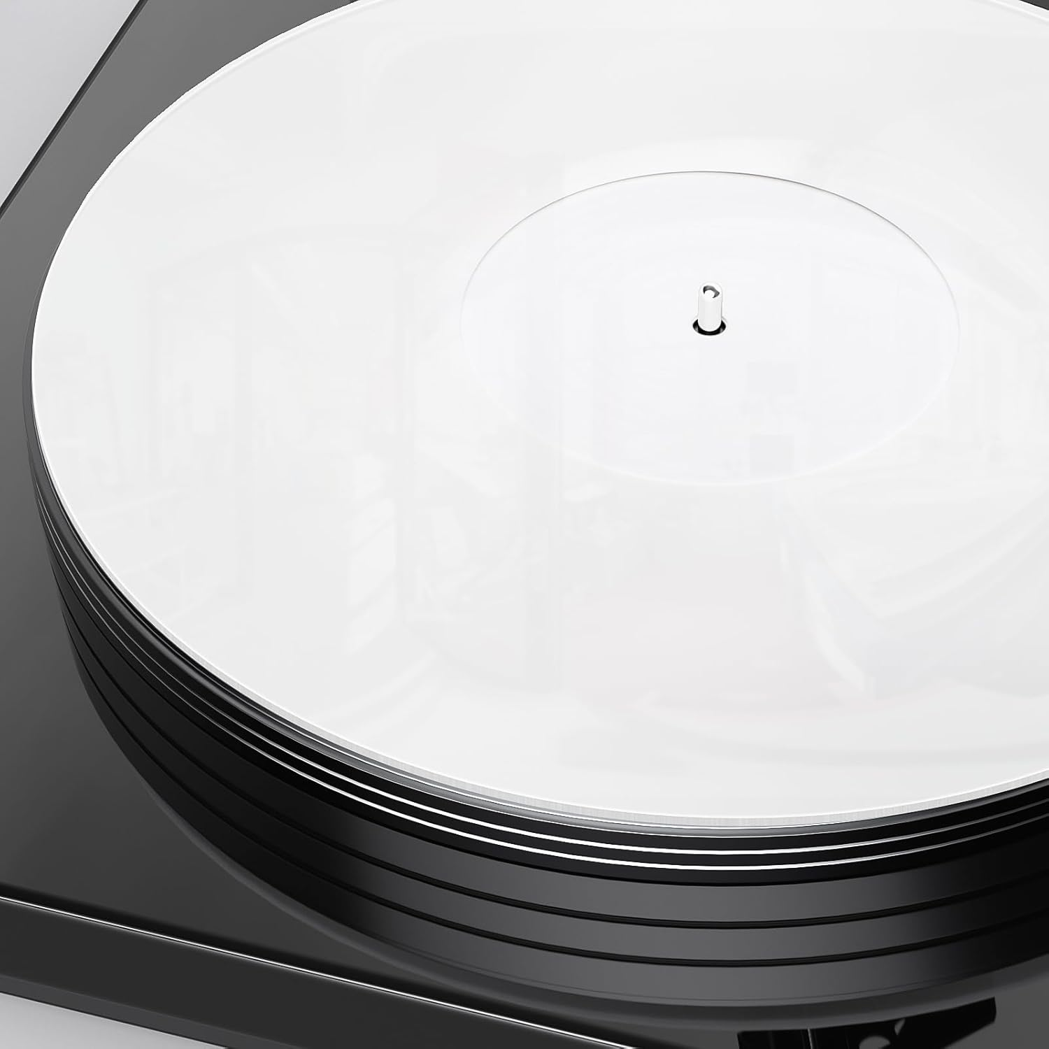 Facmogu 3Mm White Acrylic Turntable Slipmat, 12In Vinyl Record Player Mats, Antistatic & anti Vibration Record Platter Slip-Mat, Phonograph LP Record Mat, Reduce Noise & Tighter Bass Quality Slipmat image number 4