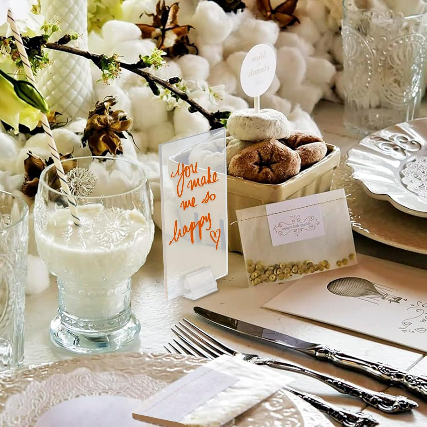 24 Pcs Clear Acrylic Place Cards for Weddings, 3.5" X 2" Rectangle Acrylic Blanks for Acrylic Signs and Table Place Cards, Escort Name Plate for Table Setting, Wedding, Dinner Party (Transparent) image number 2