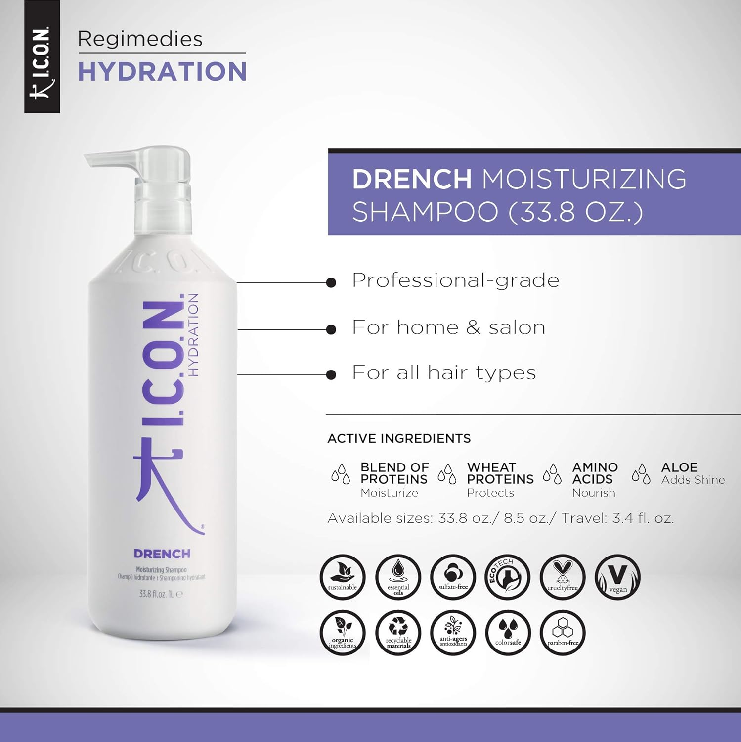 Icon DRENCH Moisturising Shampoo (980Ml) by Icon image number 1